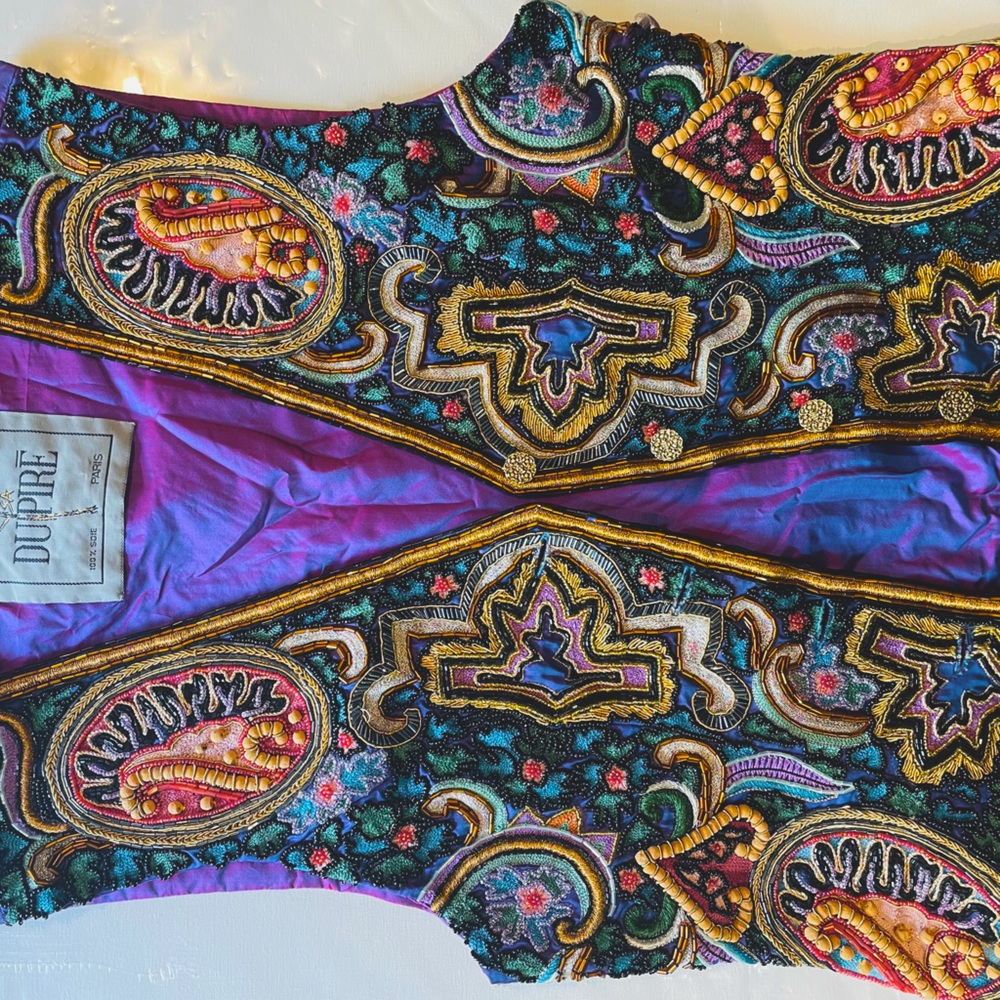 Ysa Dupire colorful silk embroidered vest